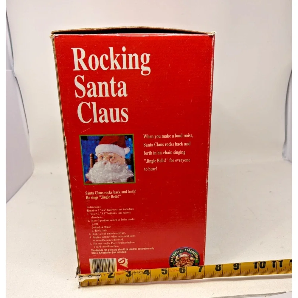 Vintage Gemmy Animated Santa Claus & Mrs Claus Christmas Figures Lot Of 2 Tested